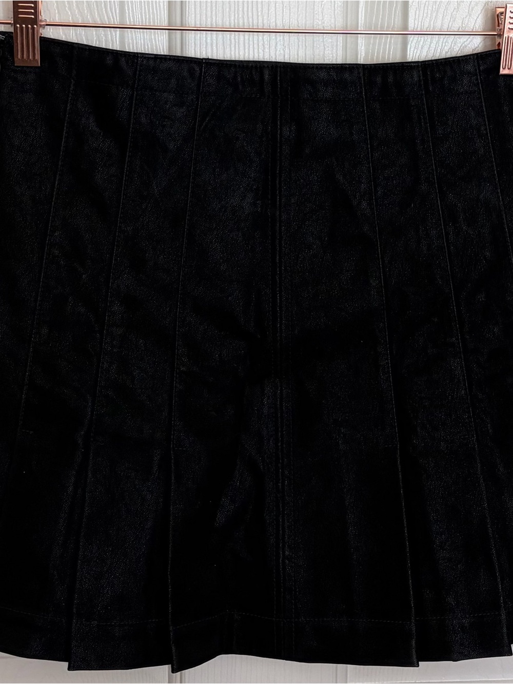 Free People Black Pleated Mini Skirt